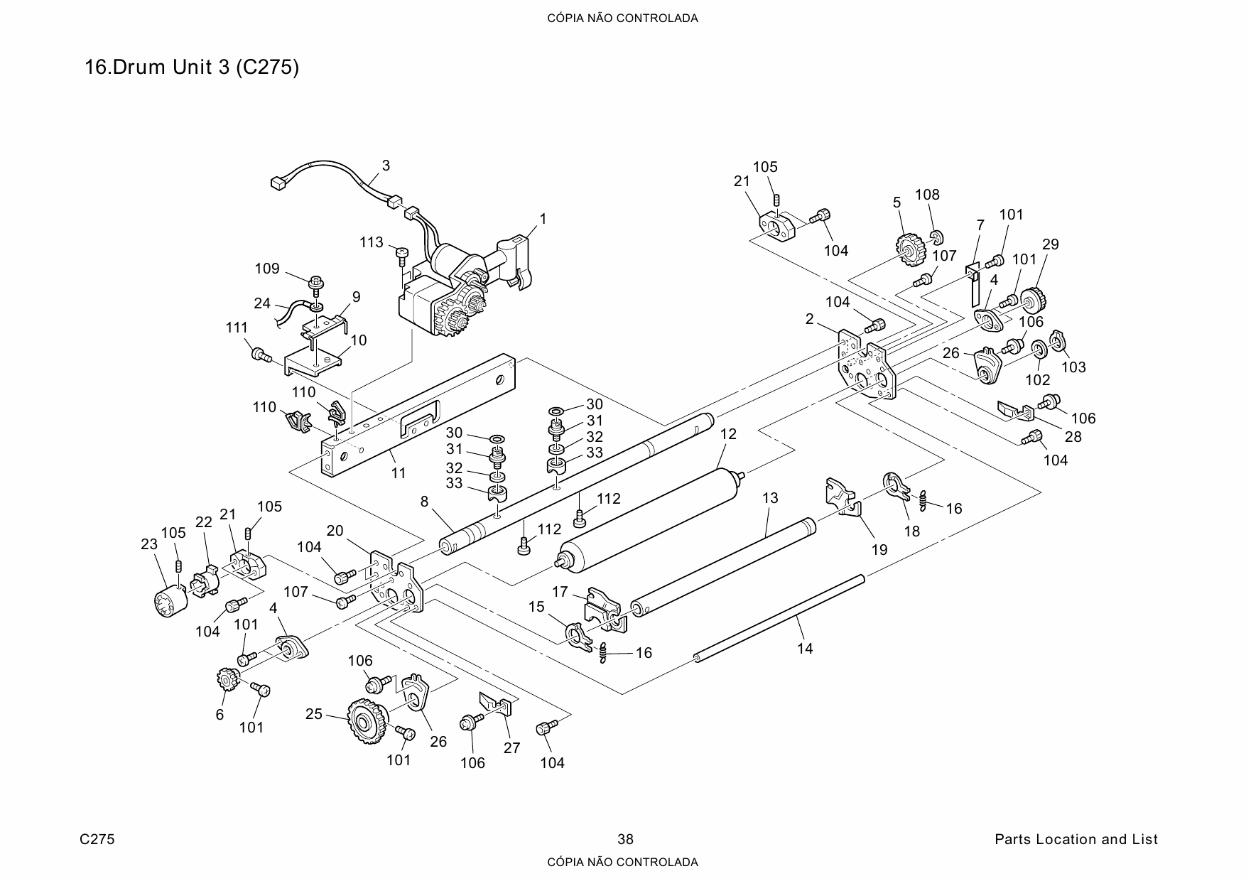 RICOH Aficio DX-3343 3443 C275 Parts Catalog-3